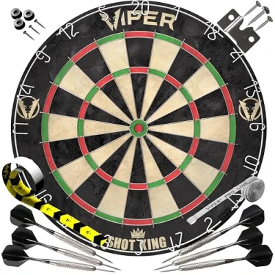 Abbildung von Viper by GLD Products Unisex Erwachsene Shot King Dartscheiben Set mit Stahlspitze, schwarz, 17.75 inch