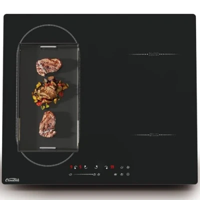 Abbildung von Covercook 4 Zonen Induktionskochfeld, Elektroherd, 60 cm, 7000W, integriertes Kochfeld mit Brückenzone, Touch Steuerung, 9 Leistungsstufen, Kindersicherung, 220 240V
