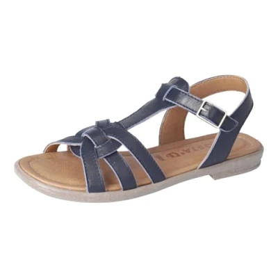Abbildung von RICOSTA Mädchen Riemchensandalen BIRTE, Kinder Sandalen, Weite: Mittel, Sommerschuhe, Freizeitschuhe, offene Schuhe, Strandschuhe, Nautic (170), 41 EU