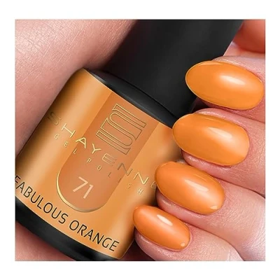 Abbildung von SHAYENNE Shellac Gel Nagellack 15 ml für UV LED Lampe 71 Fabulous Orange MADE in GERMANY Polish for Nail Lamp Nagel Lack Gellack