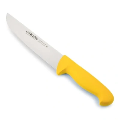 Abbildung von Arcos Fleischermesser aus Nitrum Edelstahl Professionelles Küchenmesser zum Schneiden von Fleisch, Fisch und Gemüse Ergonomischer Griff Polyoxymethylen, Serie 2900, Farbe Gelb