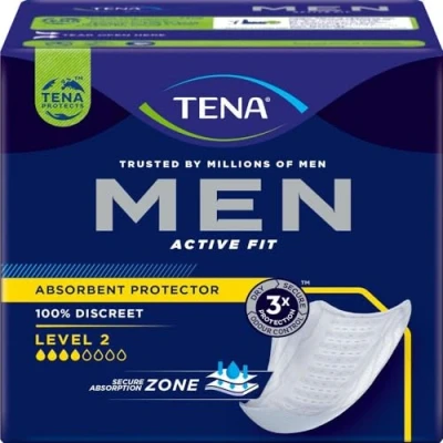 Abbildung von TENA Men Level 2 für leichte bis mittlere Blasenschwäche, 10 Einlagen, 2er Pack (2 x Stk)