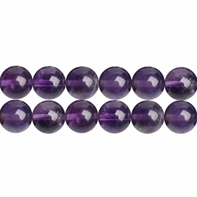 Abbildung von SKYBEADS Stein Perlen zum Auffädeln 6mm Natuerliche Lila Amethyst Edelstein Lose 38cm Strang Approx 60 Stück