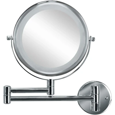 Abbildung von Kleine Wolke Kosmetikspiegel Brilliant Mirror mit 5 facher Vergrößerung und LED Beleuchtung, Größe: 25 x 27 3,5 cm, Material: Metall/Glas/LED, Silber