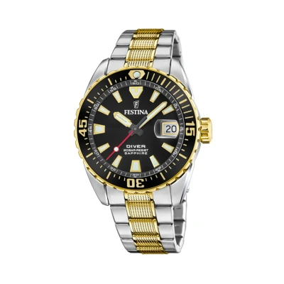 Abbildung von Festina Quarzuhr »The Originals/Diver«, Armbanduhr, Herrenuhr, Edelstahlarmband, analog, Tag