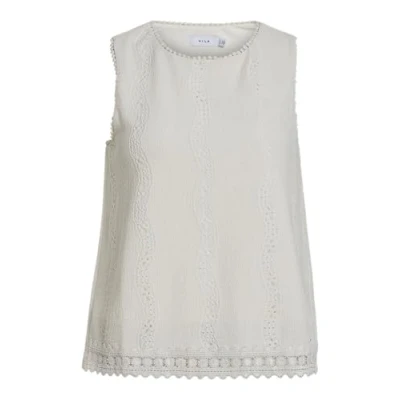 Abbildung von VILA Vitortena O NECK Top, Damen, Größe: XS, Birch