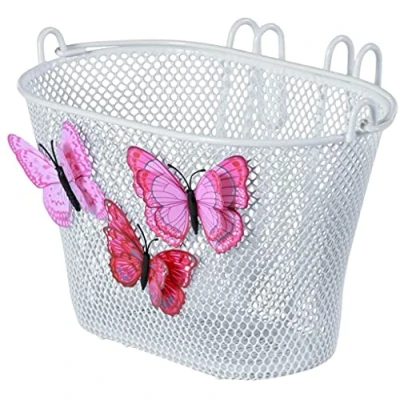 Abbildung von Basil Unisex Jugend Jasmin Kinderfahrradkorb, White, 28 cm x 20 19