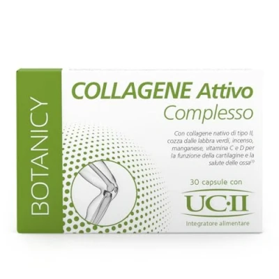 Abbildung von BOTANICY Kollagen Aktiv Complex 30 Kapseln, UC II natives Collagen Typ 2 Gelenke &amp; Knochen Mit Grünlippmuschel, Weihrauch, Mangan, Vitamin C und D 100% Natur, Laborgeprüft in DE