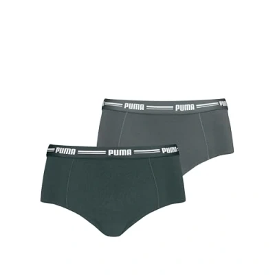 Abbildung von Puma Women MINI 2 PACK Panties, Damen, Größe: Medium, Dark green moss