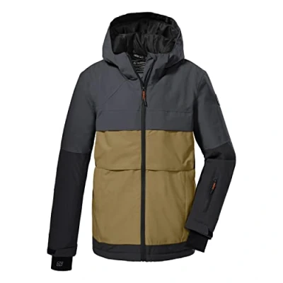Abbildung von Killtec Jungen Ksw 180 Bys Jckt Skijacke Funktionsjacke mit Kapuze und Schneefang, anthrazit, 152 EU
