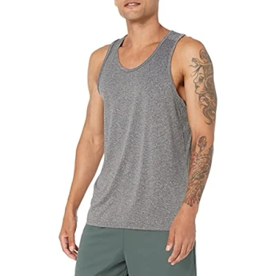 Abbildung von Amazon Essentials Herren Tech Stretch Tanktop, Schwarz Heide, S