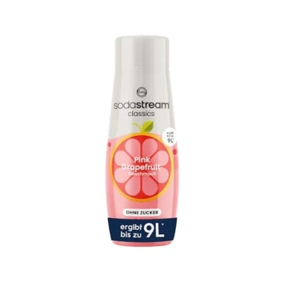 Abbildung von SodaStream Sirup Pink Grapefruit ohne Zucker, 1x Flasche ergibt 9 Liter Fertiggetränk, Sekundenschnell zubereitet und immer frisch, 440 ml