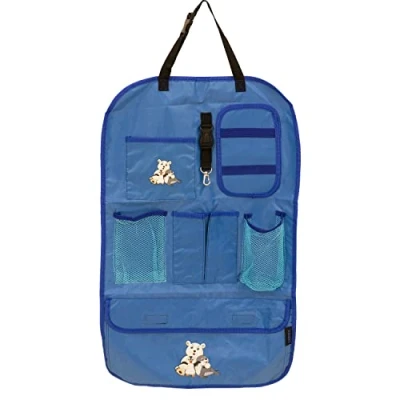 Abbildung von Petex 44150105 Rücksitzorganiser, Ca. 41 x 64 cm, mit Logo, Blau