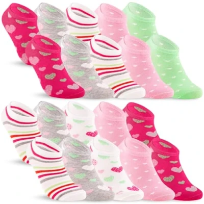 Abbildung von 10 Paar Kinder Sneaker Socken Jungen &amp; Mädchen Baumwolle Kindersocken 56285 (35 38)