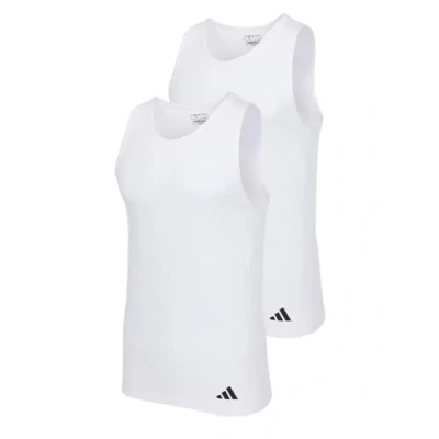 Abbildung von adidas Sportswear Ergonomic TANK 2PK Unterhemd/shirt, Herren, Größe: Large, White