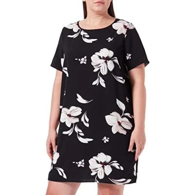Abbildung von ONLY Carmakoma Damen Carlux Tunic Dress Wvn Noos Blusenkleid, Black 1, 48 EU