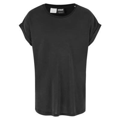 Abbildung von Urban Classics Mädchen T Shirt Girls Modal Extended Shoulder Tee, für mit überschnittenen Schultern, black, 110/116
