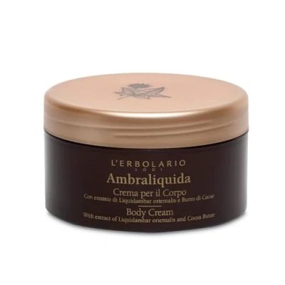 Abbildung von L&#039;Erbolario, Ambraliquida Körpercreme, Feuchtigkeitsspendende und Straffende Geeignet für Trockene Haut, Duftende Größe: 250 ml