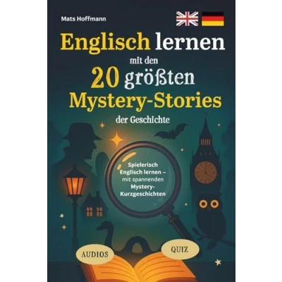 Abbildung von Englisch lernen mit den 20 größten Mystery Stories der Geschichte: Spielerisch spannenden Kurzgeschichten (20 zweisprachige Geschichten, inkl. Audios, Vokabeln und Quiz)