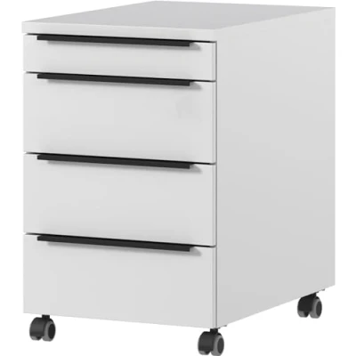 Abbildung von Germania Rollcontainer 4377 69, in Lichtgrau, mit Utensilienfach, 42 x 63 60 cm (BxHxT)