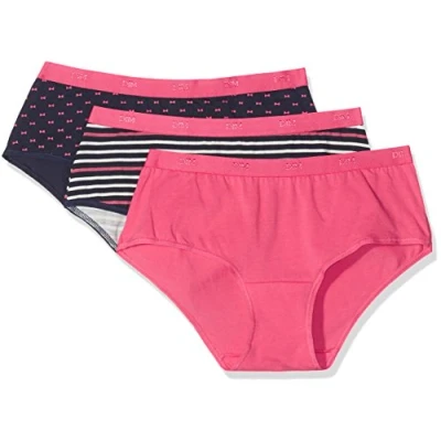 Abbildung von DIM Pocket Boxer 3 PACK Slip, Damen, Größe: 42/44, Pink/dark blue/dark blue