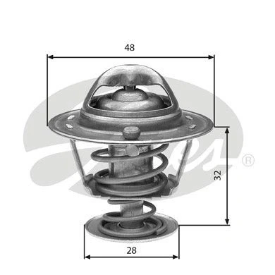 Abbildung von GATES TH32576G1 Kühlwasserthermostat 76 mit Dichtungen ohne Gehäuse