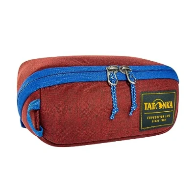 Abbildung von Tatonka Kulturbeutel Square Zip Pouch S (1L) Aufklappbare Waschtasche mit 2 Reißverschluss Netztaschen PFC/PFAS frei 8 x 19 7 cm (Tango)