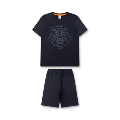 Abbildung von Sanetta Jungen Schlafanzug kurz Blau Hochwertiger und bequemer aus Baumwolle für Jungen. Pyjamaset 140