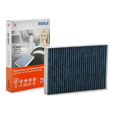 Abbildung von MAHLE ORIGINAL LAO 93 Innenraumfilter Aktivkohlefilter, mit antiallergischer Wirkung, antibakterieller Wirkung 297,5 204 30,0 CareMetix