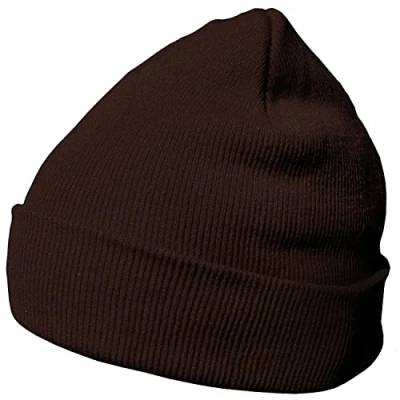 Abbildung von DonDon Mütze Herren Damen Wintermütze Beanie klassisches Design braun