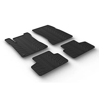Abbildung von Gledring 0511 Fußmattensatz Gummi vorne und hinten 4 schwarz 750mm 550mm