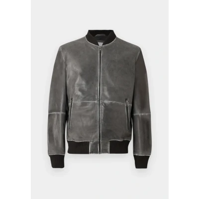 Abbildung von Jack &amp; Jones Lederjacke »JJECHARGE LEATHER BOMBER SN«, ohne Kapuze