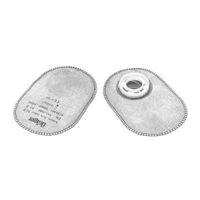 Abbildung von Dräger X plore Bajonett Partikel Filter Pure P3 Odour für Aerosole/Partikel und Gerüche 10 Paar Ersatzfilter Voll Halbmasken 3300, 3500 5500