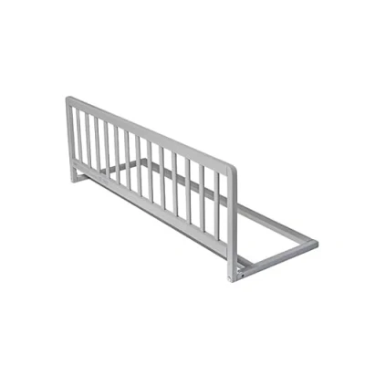 Abbildung von Safetots Holzbettschutz, Grau, 38cm hoch x 110cm breit, Bettgitter, Sicheres Kinderbettgeländer, Vormontiert, Einfache Installation