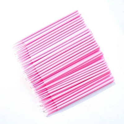 Abbildung von Fenshine 100 Stück Mikro Applikatoren Bürsten Einweg Wimpernverlängerung für (Rosa)