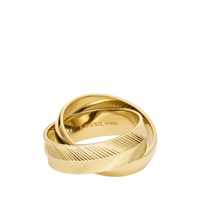 Abbildung von Fossil Harlow Ring goldcoloured, Damen, Größe: 52, Gold coloured