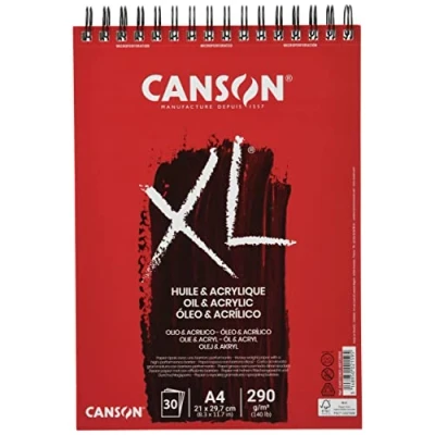 Abbildung von CANSON XL® Huile &amp; Acrylique, Öl und Acrylmalblock, DIN A4, 30 Blatt, 290 g/m²