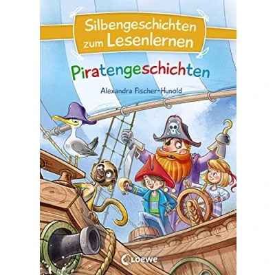 Abbildung von Silbengeschichten zum Lesenlernen Piratengeschichten: Erstlesebuch mit farbiger Silbentrennung für Grundschüler ab 6 Jahre