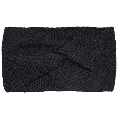 Abbildung von styleBREAKER Damen Strick Stirnband mit Waffelpatent Strickmuster und Twist Knoten, warmes Winter Haarband, Headband 04026060, Farbe:Schwarz