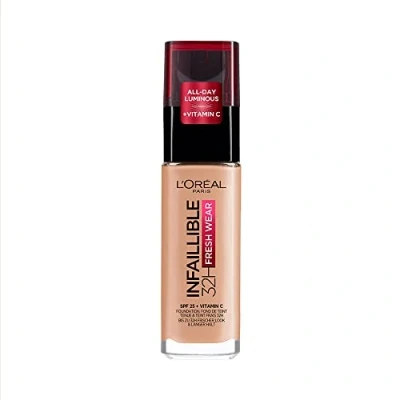 Abbildung von L&#039;Oréal Paris Make up, Wasserfest und langanhaltend, Flüssige Foundation mit LSF 25, Infaillible 32H Fresh Wear Nr. 245 Golden Honey, 30 ml