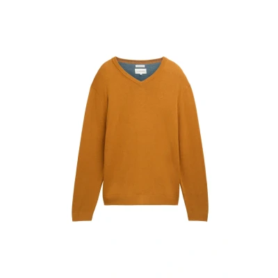 Abbildung von TOM Tailor Vneck Strickpullover, Herren, Größe: 3XL, Orange