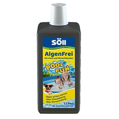 Abbildung von Söll 83690 PoolFun AlgenFrei 1 l Poolreiniger gegen Algen, Wasserpflege für Pool Planschbecken Kinderpool Swimmingpool Whirlpool