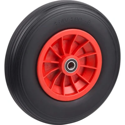 Abbildung von Metafranc Pannensicheres Rad Ø 400 mm PVC Felge Typ 4.80 / 4.00 8 100 kg Tragkraft Kugellager Vollgummi für Schubkarren Komplettrad mit Schubkarrenrad Ersatzrad 810950