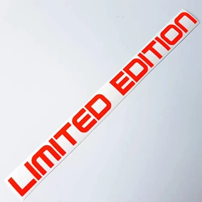 Abbildung von folien zentrum Limited Edition Neon Rot 20 x 1,5 cm hochwertiger Aufkleber Auto Tuning OEM &amp; JDM Sticker Lustige für Stickerbomb Autoaufkleber Made in Germany