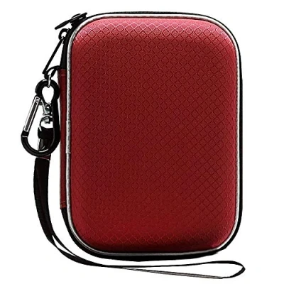 Abbildung von Lacdo Externe Festplattentasche Hard Drive Case für Western Digital WD Elements/WD My Passport Ultra/Seagate Game Portable 2.5 Zoll HDD 500GB 1TB 2TB 3TB 4TB 5TB Schutzhülle Stoßfest, Rot