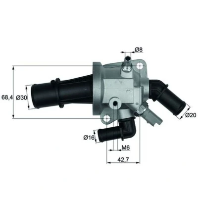 Abbildung von MAHLE ORIGINAL TI 153 88 Kühlwasserthermostat OPEL: Meriva A, Corsa C Hatchback, Combo Box Body / Estate, SUZUKI: SWIFT 3