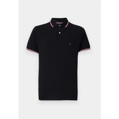 Abbildung von Tommy Hilfiger Tipped SLIM FIT Poloshirt, Herren, Größe: XS, Black