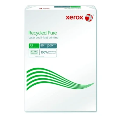 Abbildung von Xerox Recycled Pure Papier 003R98105 DIN A3 80 g/m² Kopierpapier für Laserdrucker und Kopierer aus 100% Altpapier 500 Blatt weiß Blauer Engel zertifiziert