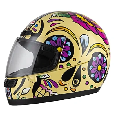 Abbildung von NZI Integralhelm Activy 3 Mexican Skulls mexikanische Totenschädel (S 55 56 cm)