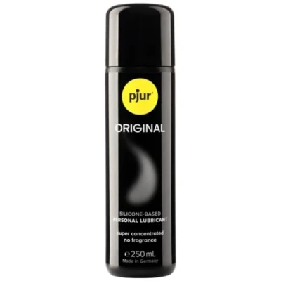 Abbildung von pjur ORIGINAL Langanhaltendes, extra samtiges Silikon Gleitgel und Massageöl für mehr Genuss kompatibel mit Latexkondomen ohne Aroma, Parfüm oder Konservierungsmittel , 250ml (1er Pack)